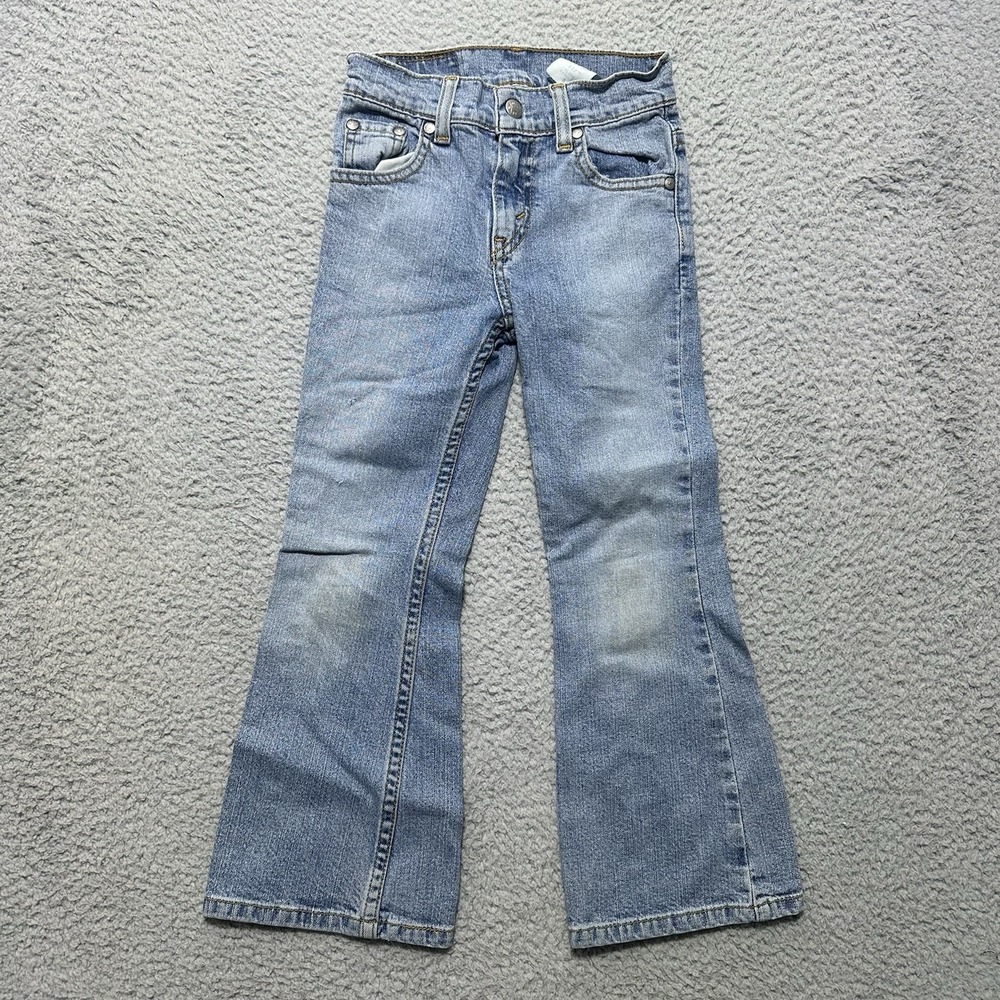 Vintage Levi's 517 Stretch Flare‎ Regular denim Blue Jeans youth girls Size 7